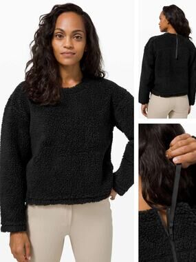LULULEMON Wool Whenever Crew Size 4 Black